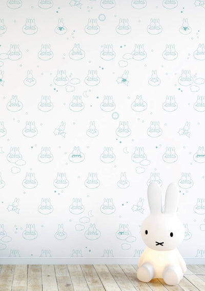 product image for Miffy Clouds Kids Wallpaper in Mint by KEK Amsterdam 50