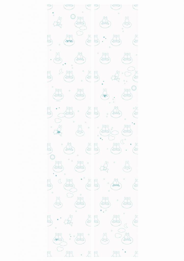 media image for Miffy Clouds Kids Wallpaper in Mint by KEK Amsterdam 234