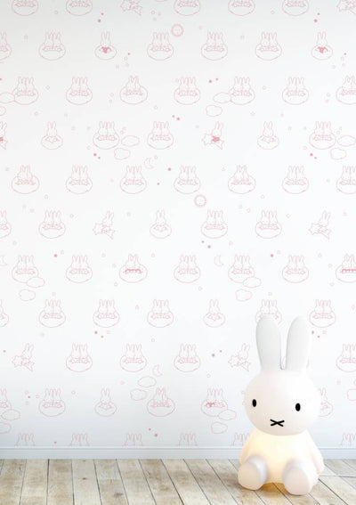 product image for Miffy Clouds Kids Wallpaper in Pink by KEK Amsterdam 26