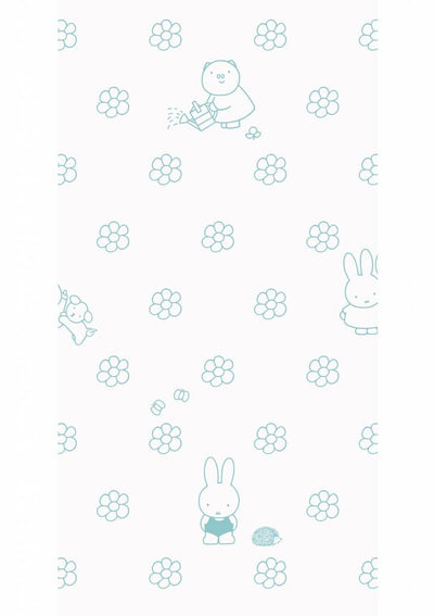 product image for Miffy Flowers Kids Wallpaper in Mint by KEK Amsterdam 39