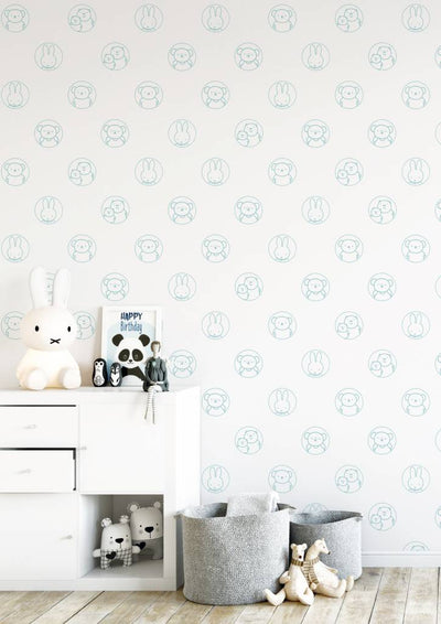 product image for Miffy Portraits Kids Wallpaper in Mint by KEK Amsterdam 88