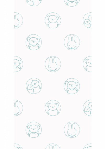 product image for Miffy Portraits Kids Wallpaper in Mint by KEK Amsterdam 96