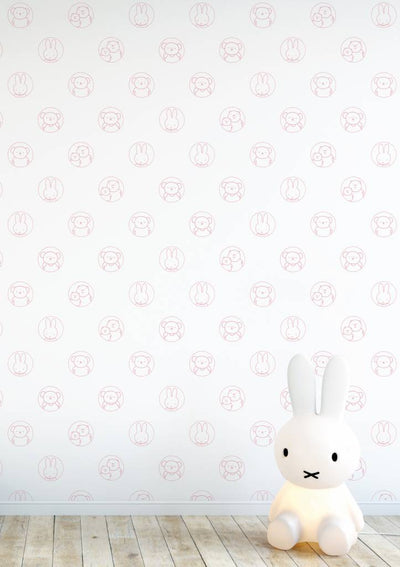 product image for Miffy Portraits Kids Wallpaper in Pink by KEK Amsterdam 80
