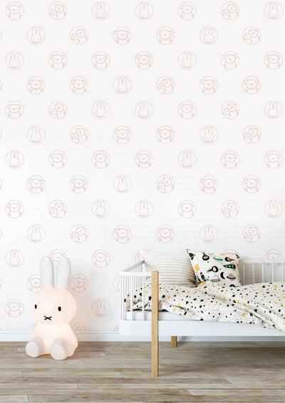 product image for Miffy Portraits Kids Wallpaper in Pink by KEK Amsterdam 77