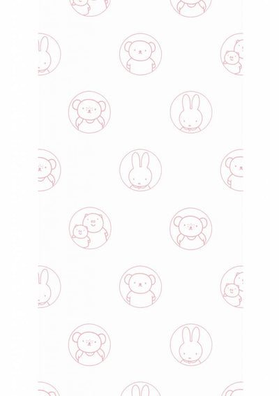 product image for Miffy Portraits Kids Wallpaper in Pink by KEK Amsterdam 80