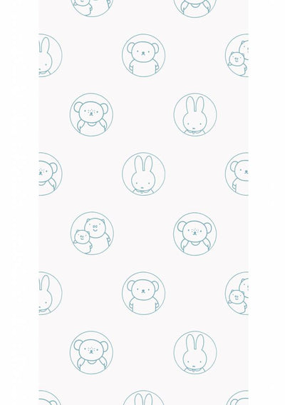 product image of Miffy Potraits Kids Wallpaper in Blue by KEK Amsterdam 599
