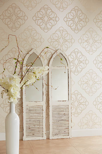 media image for Mikhaila Medallion Wallpaper from the Venue Collection by Brewster Home Fashions 235