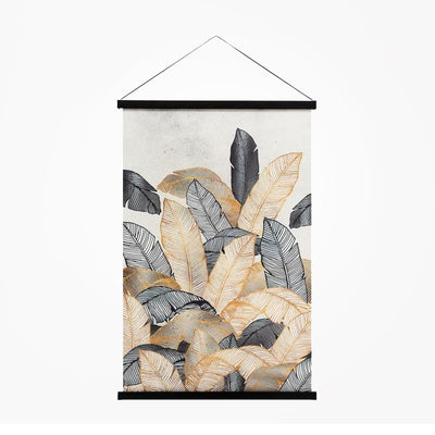 product image of miko hanging printed canvas rolled wall art palm leaves by torre tagus 1 560
