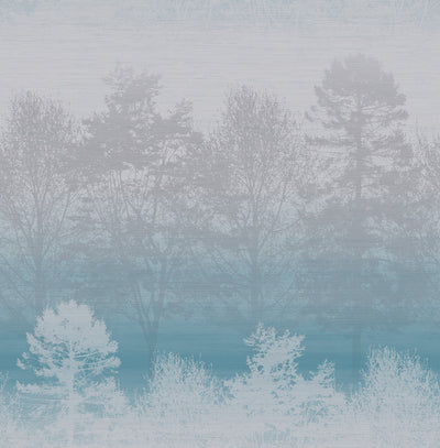 product image of Mist Wallpaper in Blue, Silver, and Grey from the Aerial Collection by Mayflower Wallpaper 54