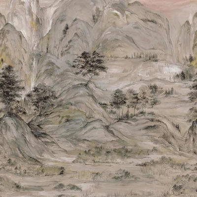 product image of Misty Mountain Wall Mural in Taupe from the Tea Garden Collection by Ronald Redding for York Wallcoverings 559