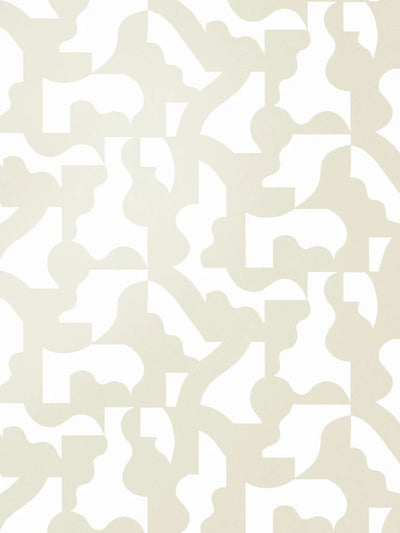 product image for Mixed Signals Wallpaper in Champagne and White by Thatcher Studio 92