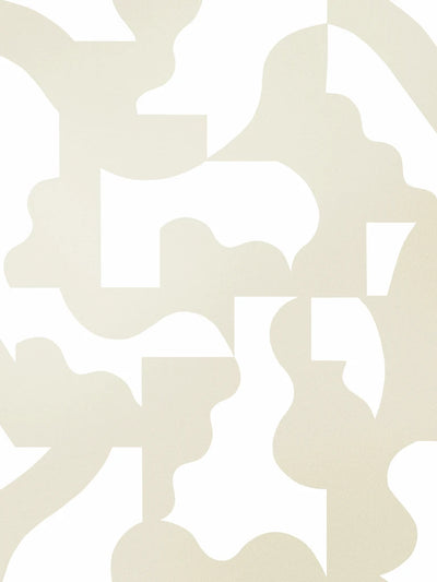 product image for Mixed Signals Wallpaper in Champagne and White by Thatcher Studio 30