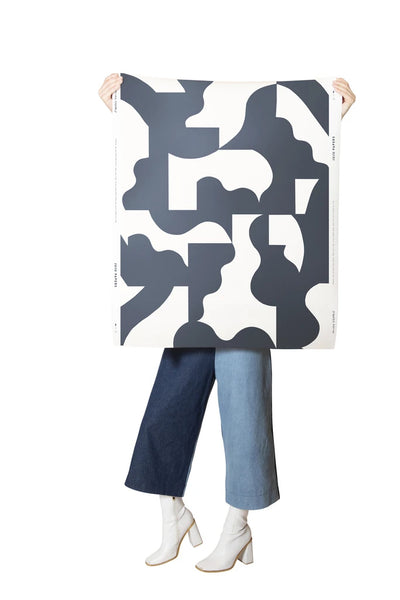 product image for Mixed Signals Wallpaper in Gunmetal and White by Thatcher Studio 6
