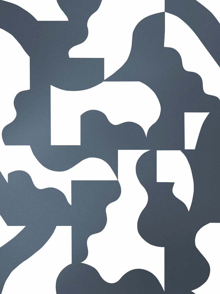 media image for Mixed Signals Wallpaper in Gunmetal and White by Thatcher Studio 288