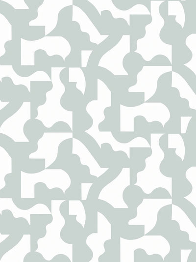 product image for Mixed Signals Wallpaper in White Sage and White by Thatcher Studio 54