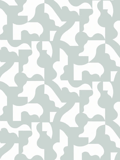 product image for Mixed Signals Wallpaper in White Sage and White by Thatcher Studio 90