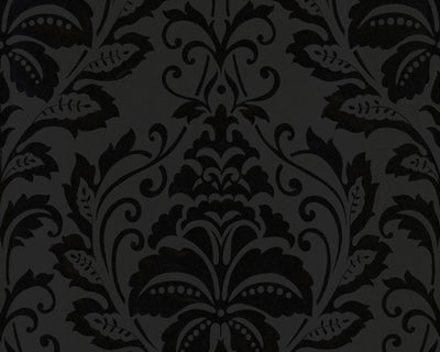 product image of sample modern damask wallpaper in black design by bd wall 1 587
