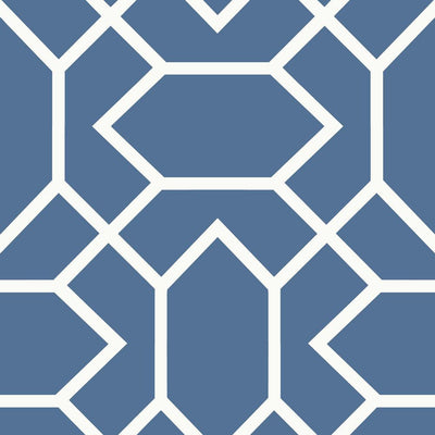 product image for Modern Geometric Peel & Stick Wallpaper in Blue by RoomMates for York Wallcoverings 39