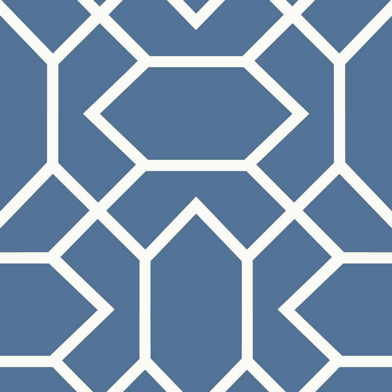 media image for Modern Geometric Peel & Stick Wallpaper in Blue by RoomMates for York Wallcoverings 260