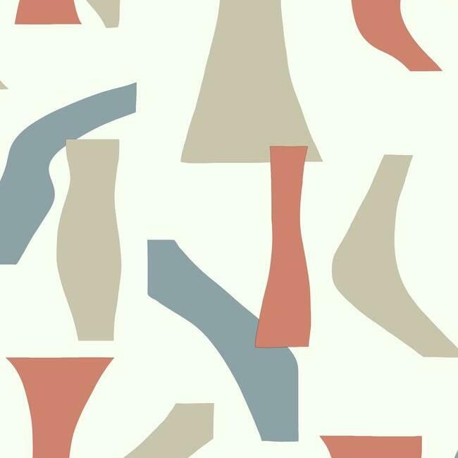 media image for sample modernist peel stick wallpaper in coral and blue by york wallcoverings 1 26