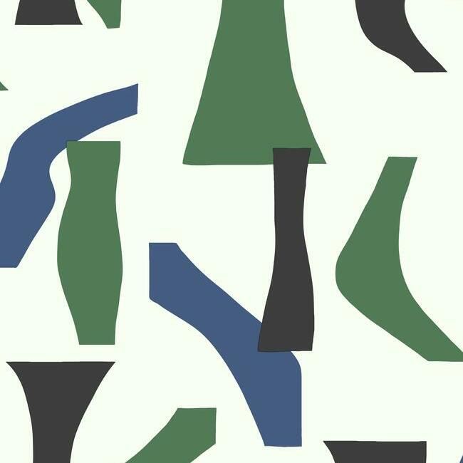 media image for Modernist Peel & Stick Wallpaper in Green and Blue by York Wallcoverings 279