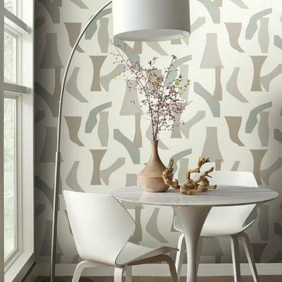 product image for Modernist Peel & Stick Wallpaper in Neutral by York Wallcoverings 31