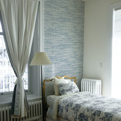 product image for Moire Dots Self-Adhesive Wallpaper (Single Roll) in Blue Moon by Tempaper 93