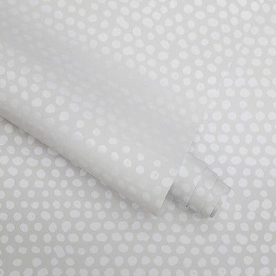 product image for Moire Dots Self-Adhesive Wallpaper in Pearl Grey design by Tempaper 16