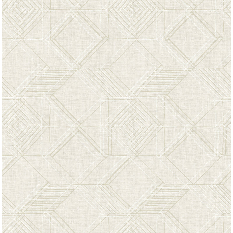 media image for Moki Lattice Geometric Wallpaper in Off-White from the Pacifica Collection by Brewster Home Fashions 276