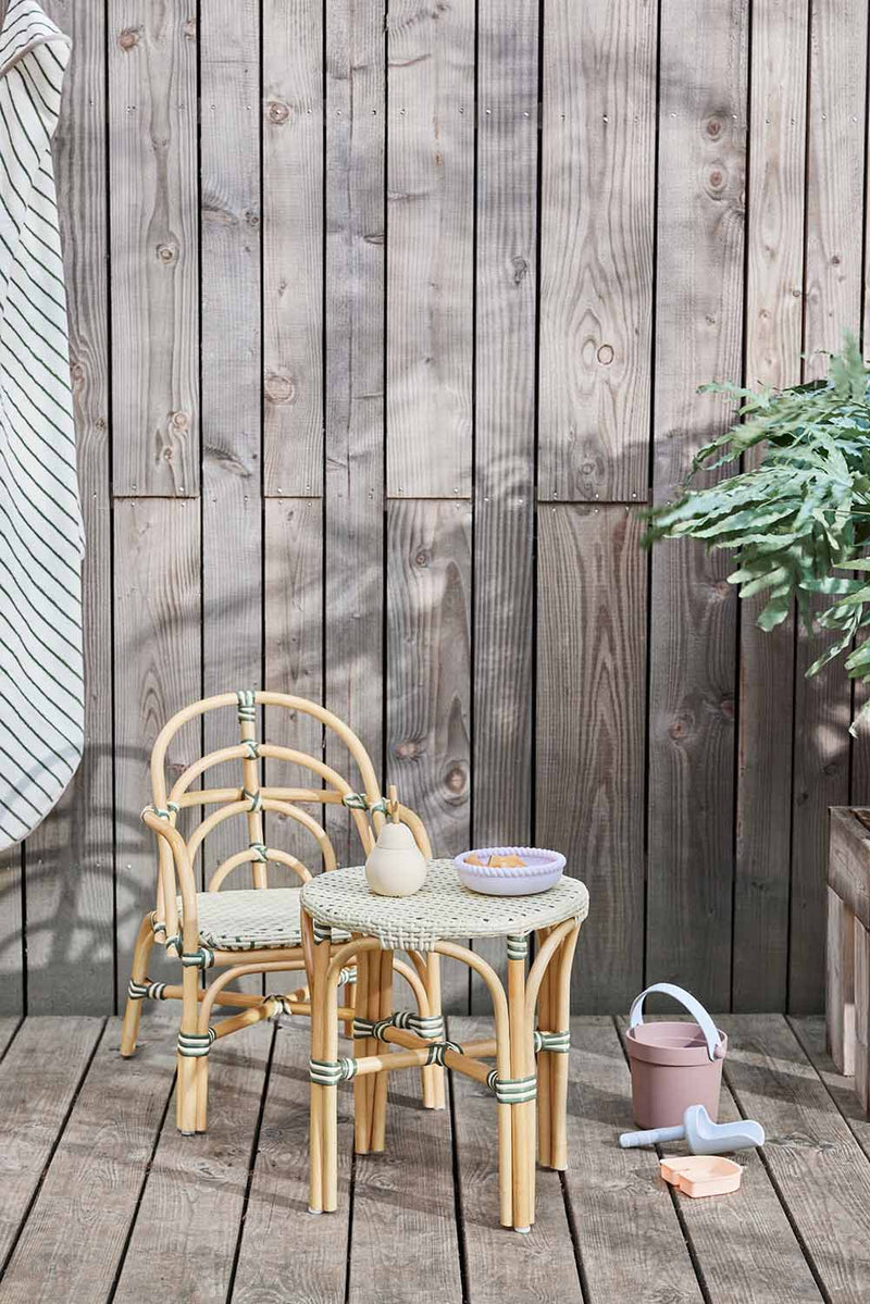 media image for Momi Mini Outdoor Chair - Vanilla/ Olive 250
