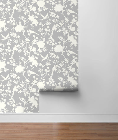 product image for Mono Toile Peel-and-Stick Wallpaper in Harbor Mist from the Luxe Haven Collection by Lillian August 22