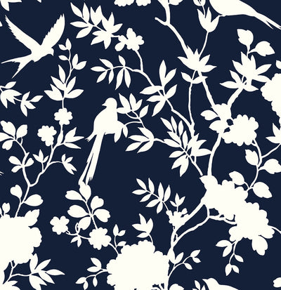 product image for Mono Toile Peel-and-Stick Wallpaper in Midnight Blue from the Luxe Haven Collection by Lillian August 5