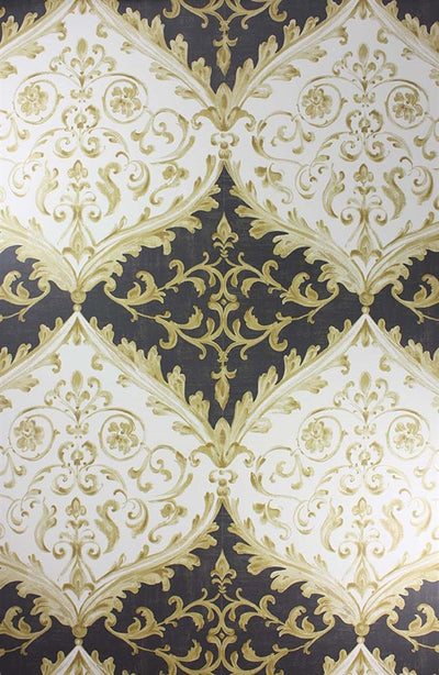 product image of Montrose Wallpaper in Black and Gold by Nina Campbell for Osborne & Little 547