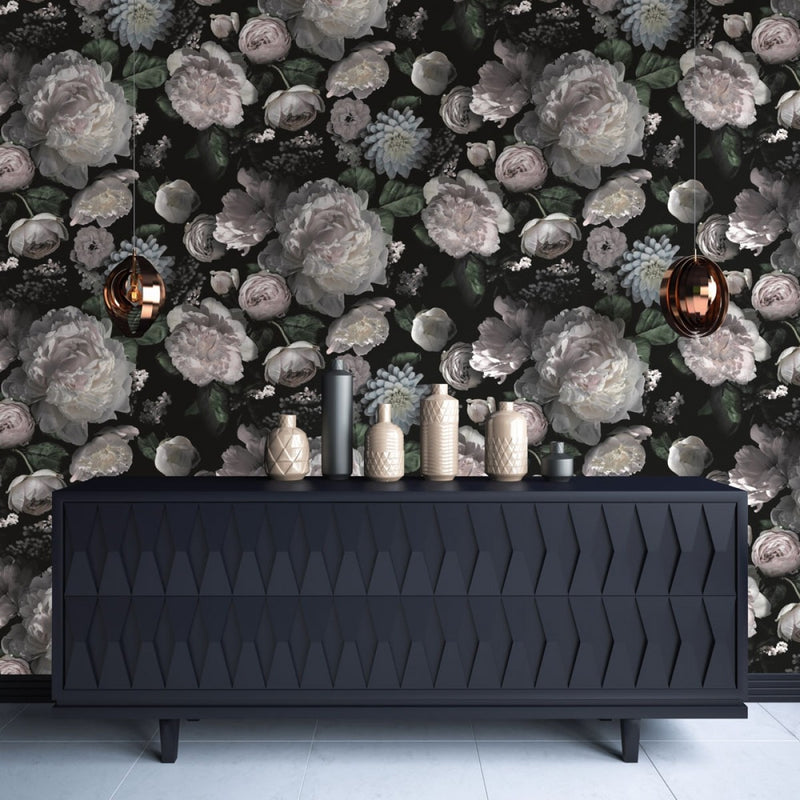 media image for Moody Floral Self-Adhesive Wallpaper by Tempaper 272