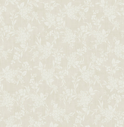 product image of sample morning trail wallpaper in beige from the spring garden collection by wallquest 1 54