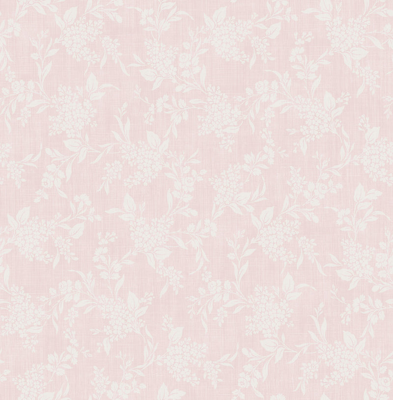 media image for sample morning trail wallpaper in pretty pink from the spring garden collection by wallquest 1 232