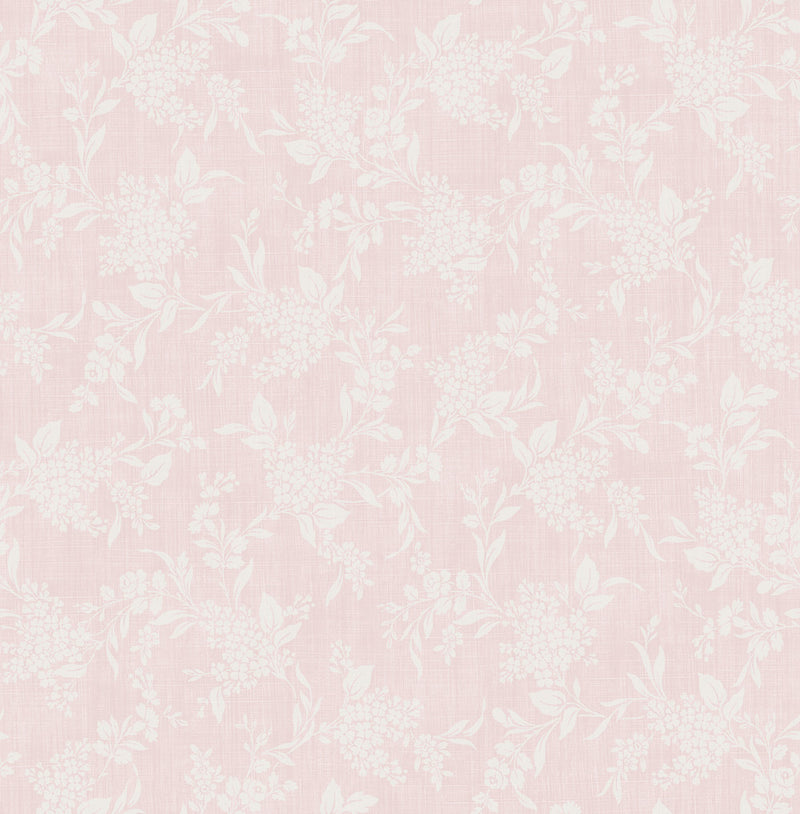 media image for Morning Trail Wallpaper in Pretty Pink from the Spring Garden Collection by Wallquest 245