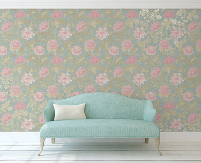 product image for Morrissey Flower Wallpaper in Mixed Berry from the Sanctuary Collection by Mayflower Wallpaper 14