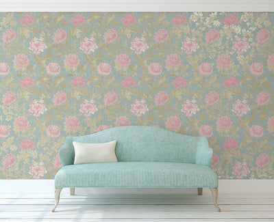 product image for Morrissey Flower Wallpaper in Mixed Berry from the Sanctuary Collection by Mayflower Wallpaper 7