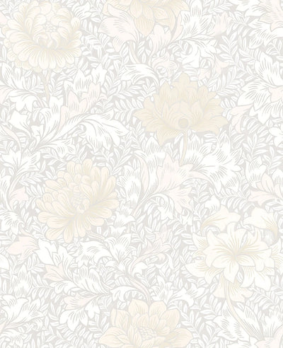 product image of sample morrissey flower wallpaper in frost from the sanctuary collection by mayflower wallpaper 1 529