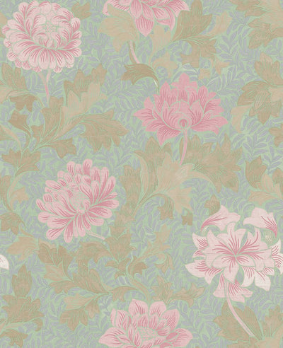 product image for Morrissey Flower Wallpaper in Thunderbird from the Sanctuary Collection by Mayflower Wallpaper 10