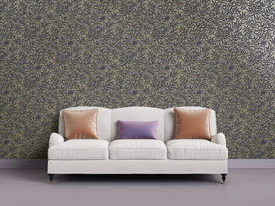 product image of Morrissey Leaf Wallpaper in Plum from the Sanctuary Collection by Mayflower Wallpaper 574