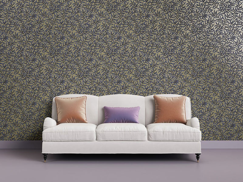 media image for Morrissey Leaf Wallpaper in Plum from the Sanctuary Collection by Mayflower Wallpaper 263