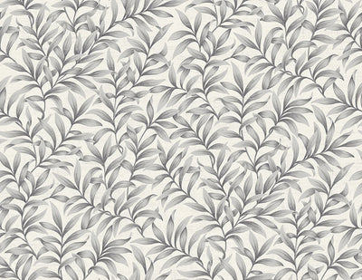 product image of sample morrissey leaf wallpaper in pewter from the sanctuary collection by mayflower wallpaper 1 575
