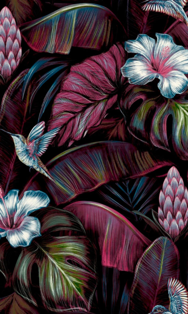 media image for Samana Floral Jungle Multi Wallpaper by Walls Republic 238