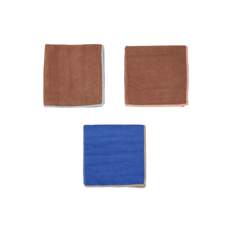 media image for mundus microfiber dish cloth in clay and optic blue 1 267