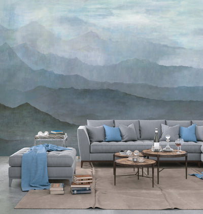 product image of Misty Mountain Blue Wall Mural from the Atmosphere Collection by Galerie Wallcoverings 566