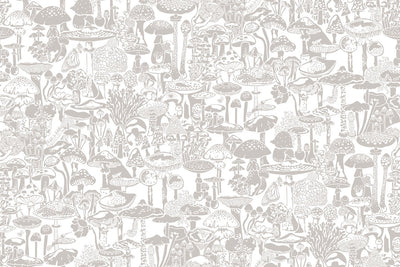 product image of Mushroom City Wallpaper in Stone design by Aimee Wilder 575