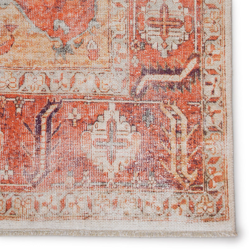 media image for boh01 rhoda medallion orange ivory area rug design by jaipur 4 281