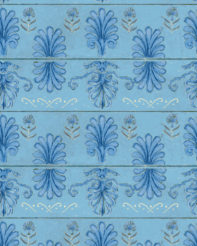 media image for Mykonos Villa Motif Wallpaper in Azure from the Sundance Villa Collection by Mind the Gap 283